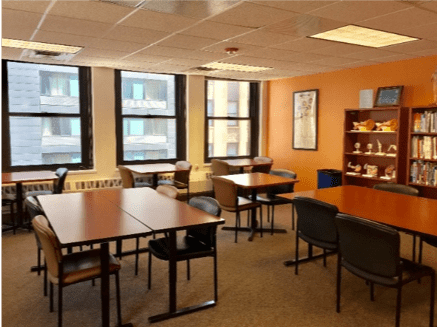 Chicago campus library remodeled room