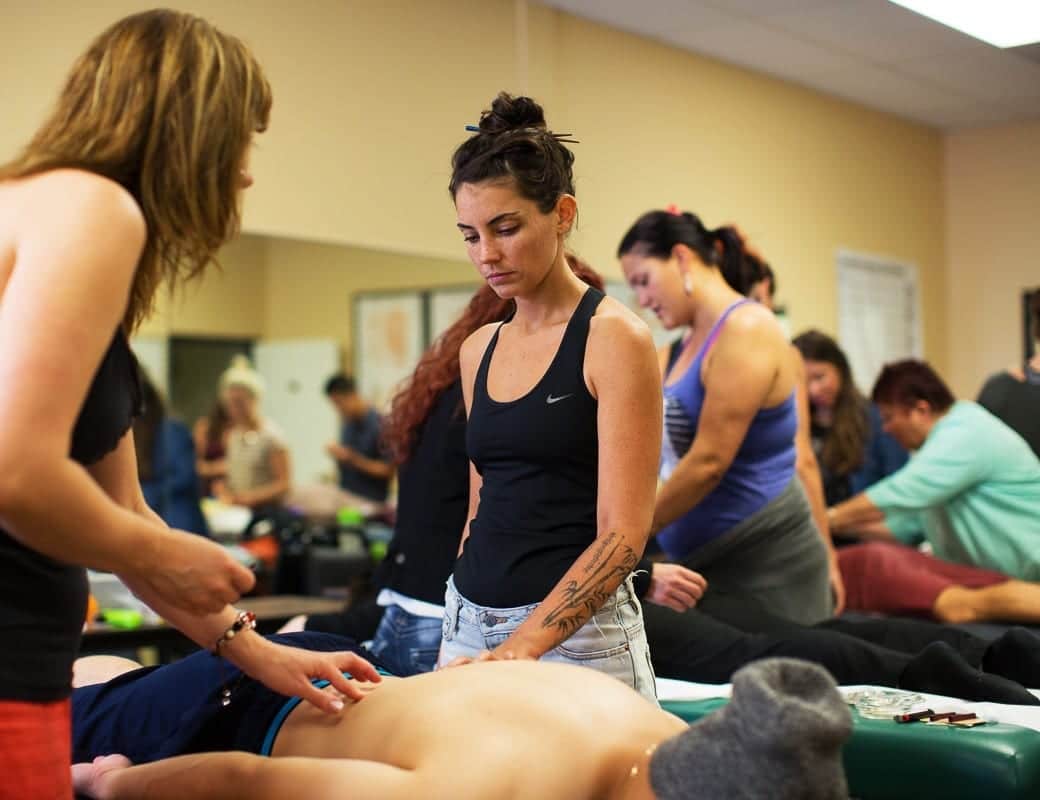 Acupuncture school students