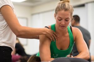 Female table massage therapy school