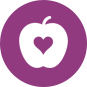 icon heart in apple