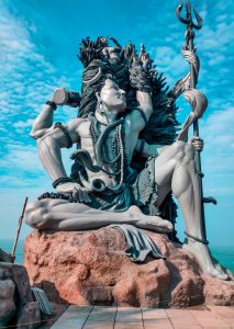 A statue of Shiva in meditation