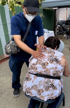 PCHS providing Ear acupuncture and massage to support farmworkers in Watsonville, CA