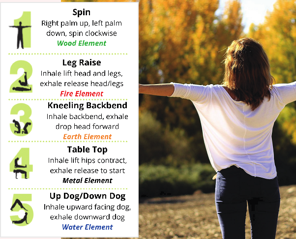 Positions and movements for each element.