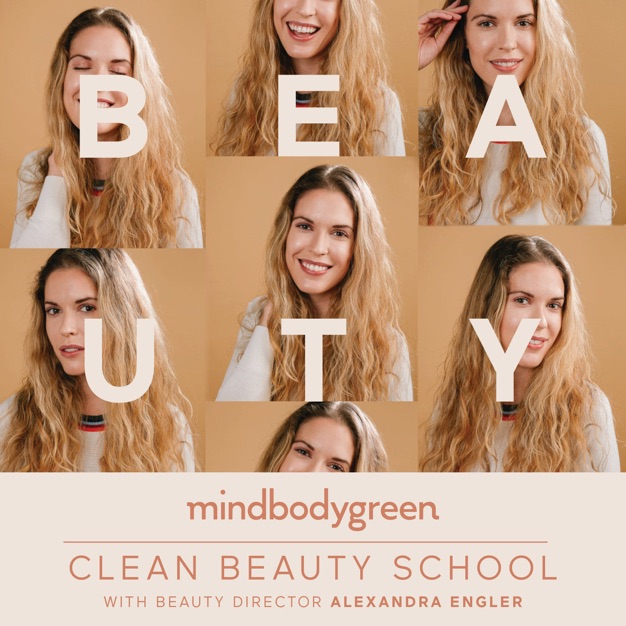 Mindbodygreen's podcast "Clean Beauty School"'s logo